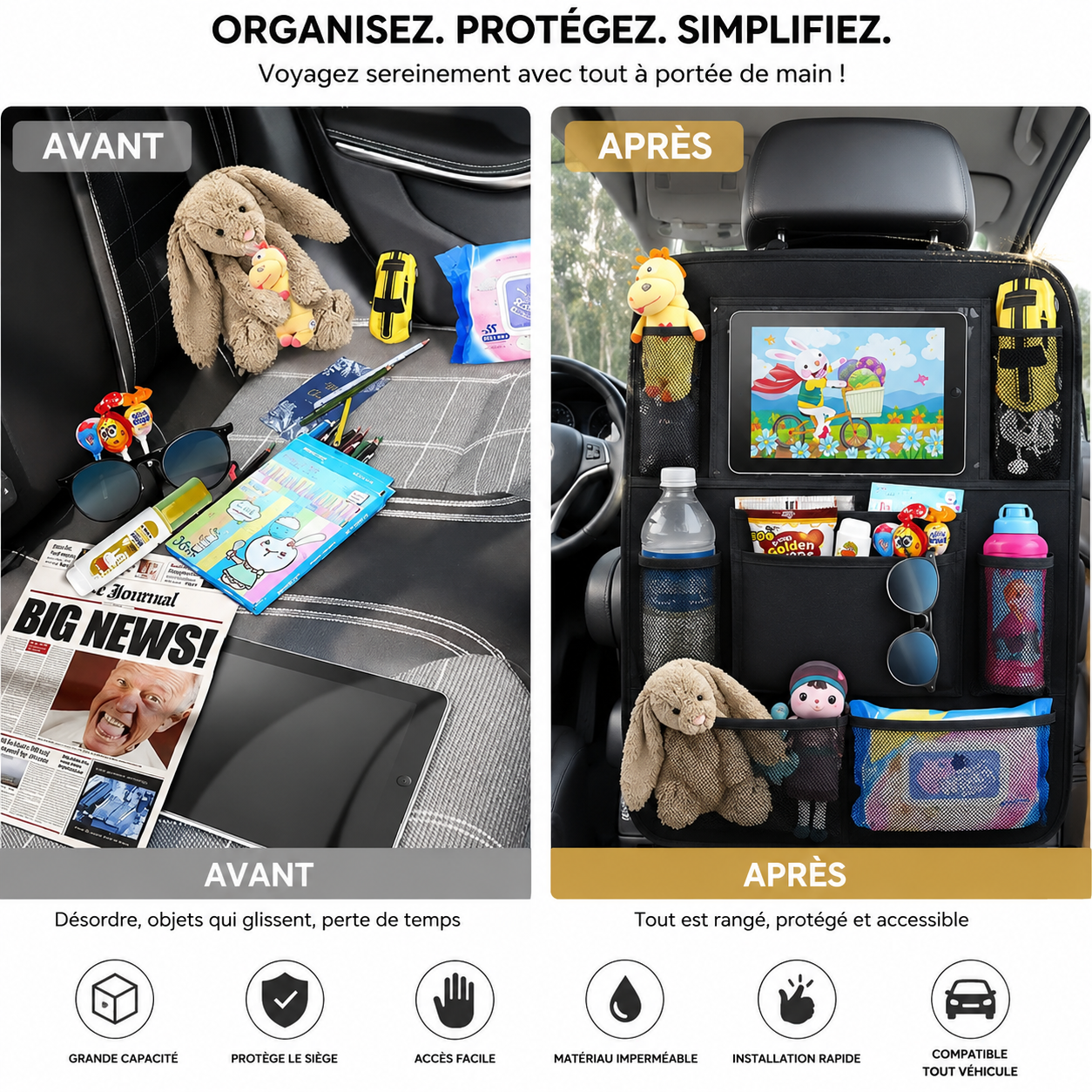 EasyMove™ | Organisateur de Siège Voiture